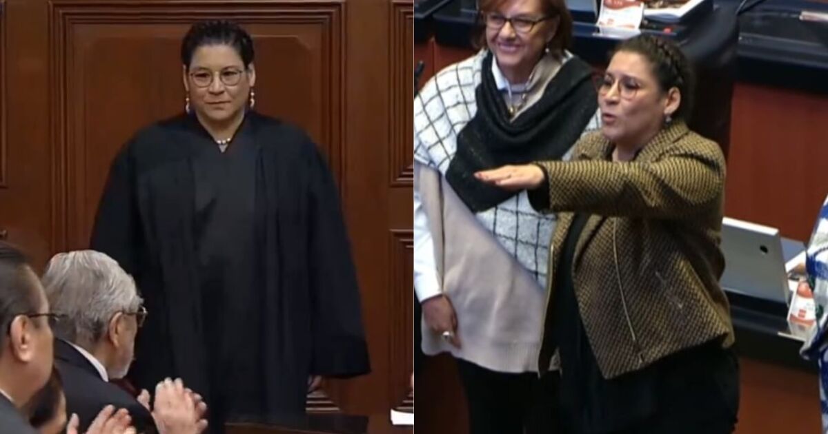Norma Lucía Piña impone toga y entrega credenciales a Lenia Batres como ministra de la Corte