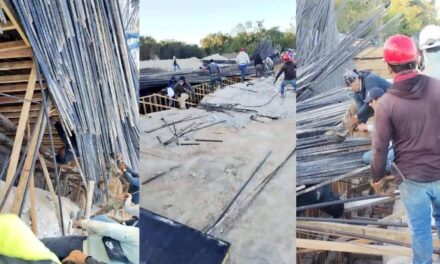 Colapsa estructura del Tren Maya en Quintana Roo; reportan dos trabajadores heridos