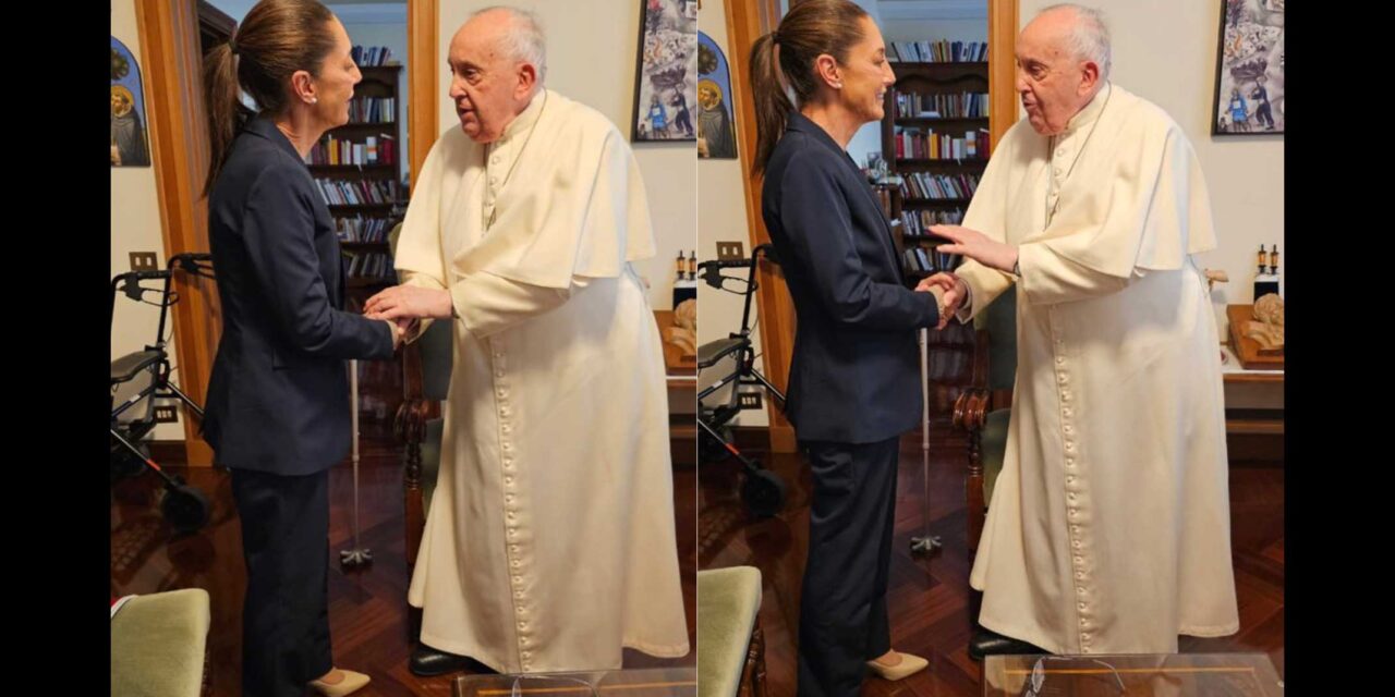 Sheinbaum se reúne con el Papa Francisco: “Me regaló grandes consejos de vida”