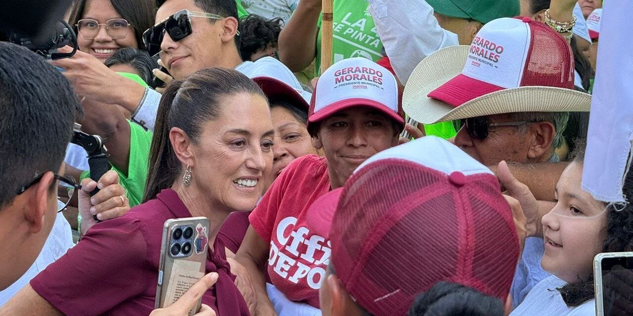 Claudia Sheinbaum rremete contra Fox en visita a Guanajuato