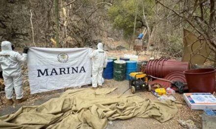 Semar asegura tres narcolaboratorios y destruye más de 5 mil kilos de metanfetamina en Sinaloa