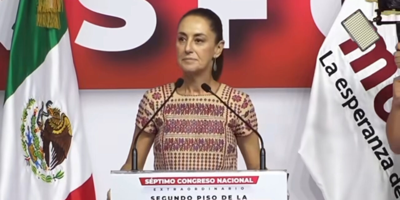 Sheinbaum pide licencia y recita decálogo a nueva dirigencia de Morena