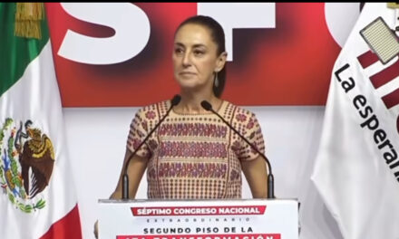 Sheinbaum pide licencia y recita decálogo a nueva dirigencia de Morena