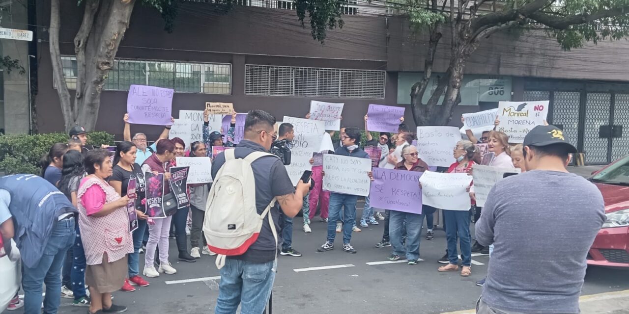 Muestran vecinos de la Cuauhtémoc rechazo a Catalina Monreal