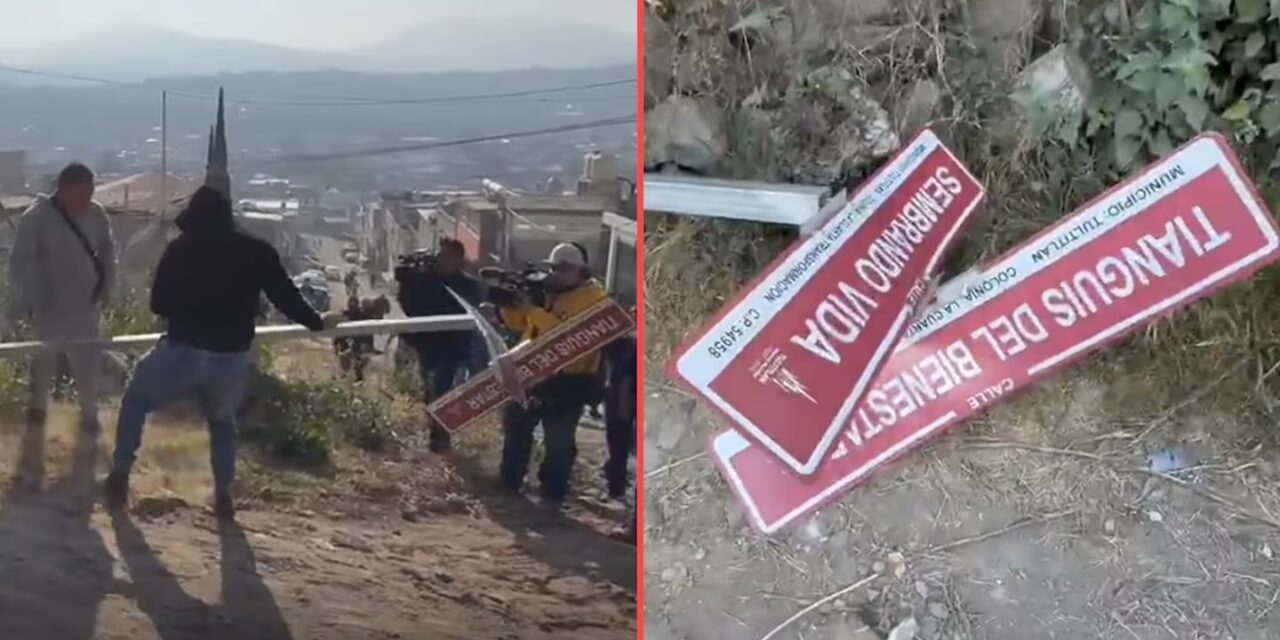 Vecinos de la Colonia 4T en Tultitlán retiran nombres de las calles