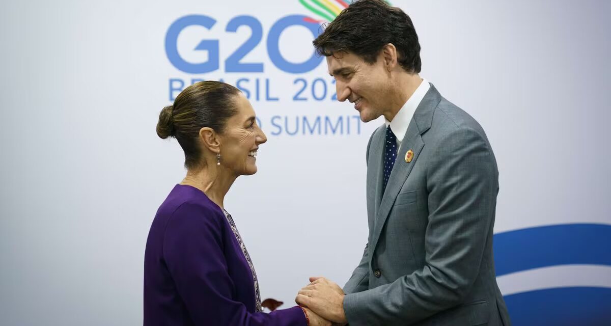 Sheinbaum y Trudeau acuerdan frente común contra Trump ante aranceles