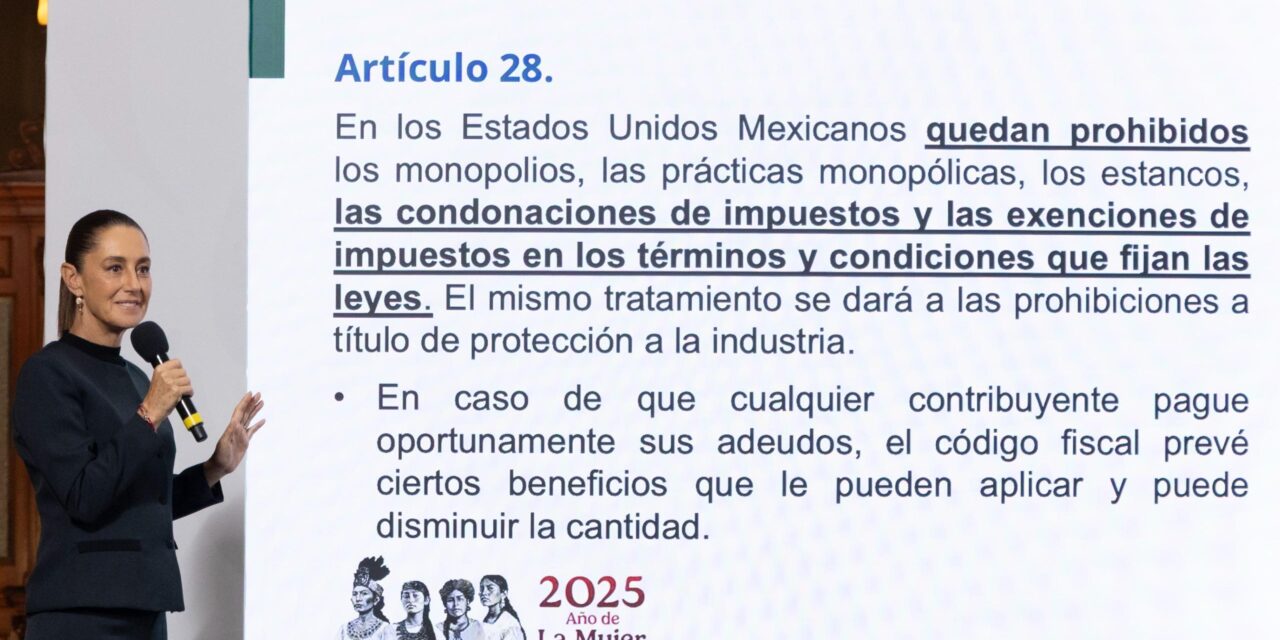 Constitución prohíbe negociar con impuestos de los mexicanos