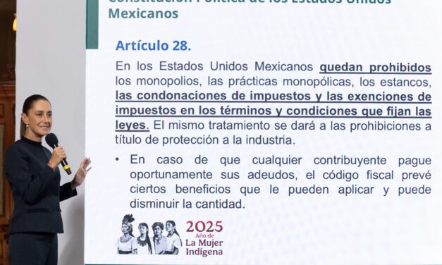 Constitución prohíbe negociar con impuestos de los mexicanos