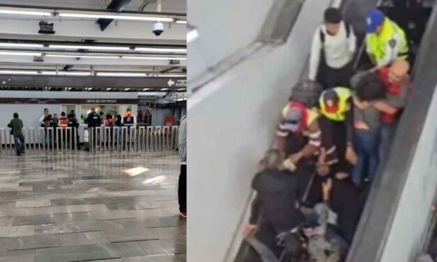 Colapsan escaleras eléctricas en la estación Ciudad Deportiva del Metro CDMX