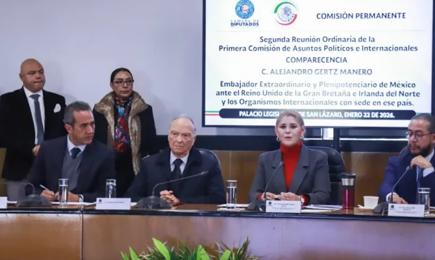 Avanza en Congreso ratificación de Gertz Manera como embajador en Reino Unido