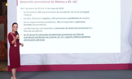 Sheinbaum reprocha a EE.UU. porque “no ha entregado a nadie de las 269 solicitudes de extradición hechas por México desde 2018”