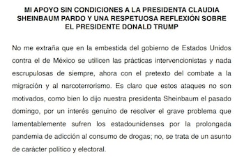 El mensaje detrás de la carta