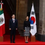 Recibe CSP a presidente de Corea del Sur en Palacio Nacional