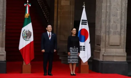 Recibe CSP a presidente de Corea del Sur en Palacio Nacional