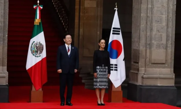 Recibe CSP a presidente de Corea del Sur en Palacio Nacional