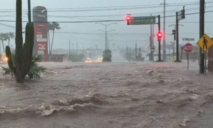 Huracán Polo impacta Guaymas y deja bajo el agua sectores clave de la ciudad