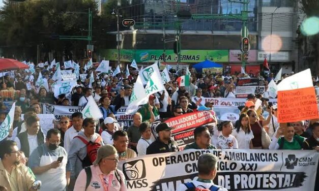 Trabajadores del IMSS anuncian bloqueos en CDMX tras rechazar aumento salarial del 8%