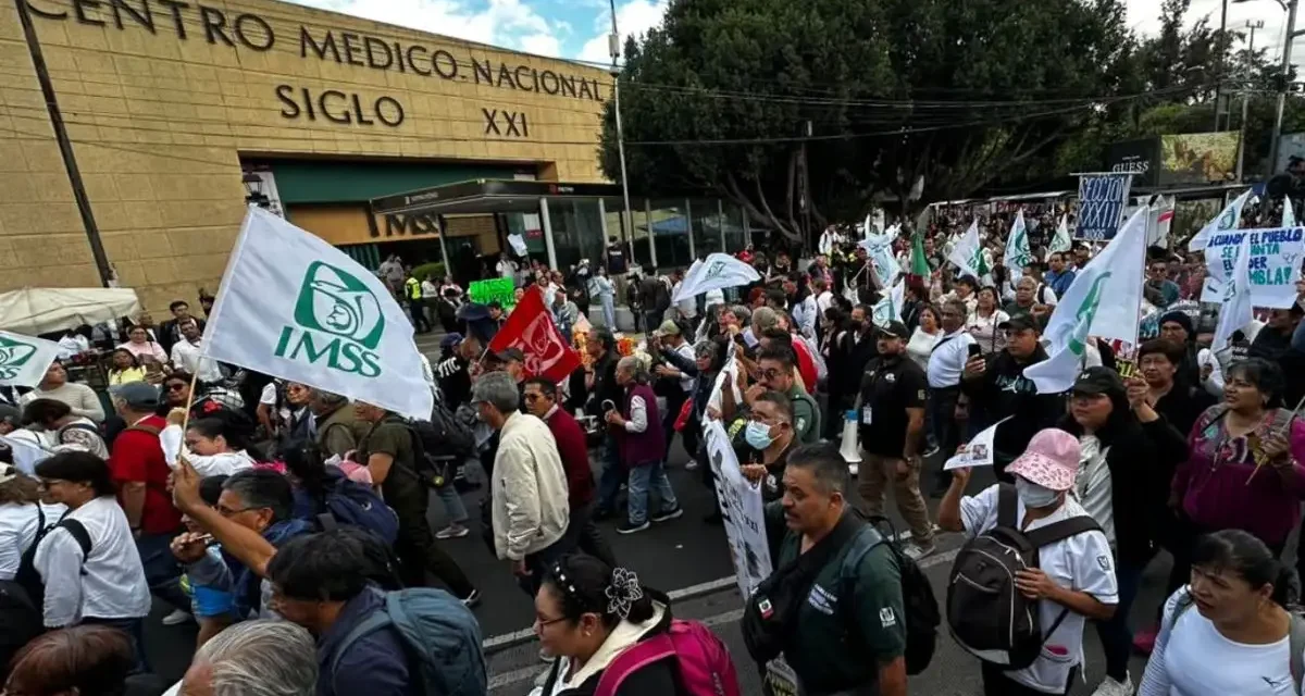 Trabajadores del IMSS alistan megamarcha nacional este 30 de octubre en la CDMX